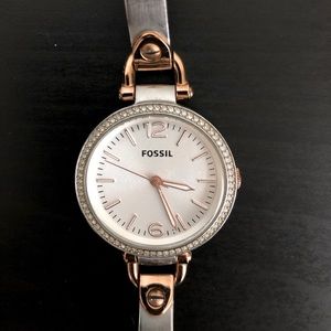 Women’s Fossil Watch with Metal Band